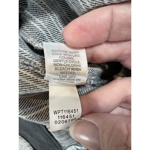 J Jill Linen Stretch Pants Straight Leg Womens 6 blue striped - Picture 6 of 9